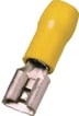 Isoleret spademuffe gul 6,3x0,8 4-6mm2