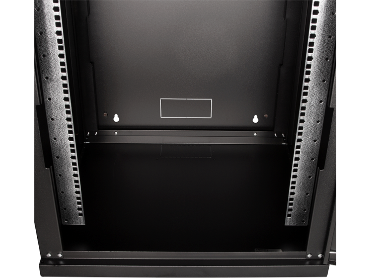 19" væg-rackskab - 6U B600xD560mm (Single) Sort