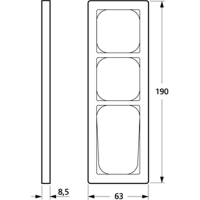LK Fuga ramme Baseline 63 3½m - hvid