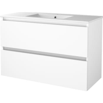 Sanibell Basicline grebsfri møbelsæt 101x46,5cm hvid højglans