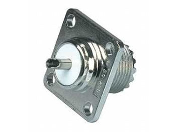 UHF(SO-239) chassisfatning - 4 hul flange (18x18mm)