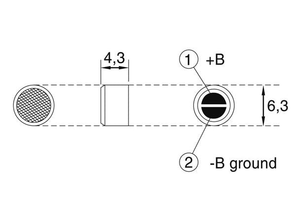 Elektret mikrofonkapsel - Ø6mm