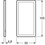 LK Fuga ramme SLIM 55 2m - koksgrå