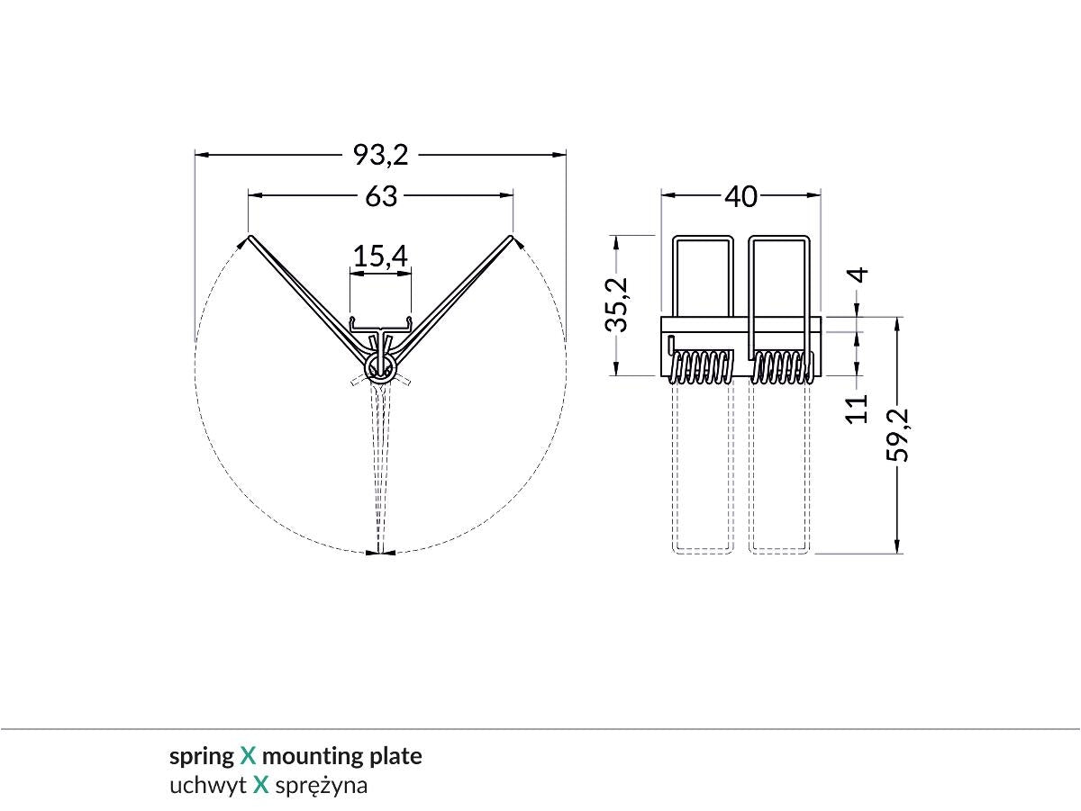 DIOFLEX Fjeder U7 f/indbyg 2 stk