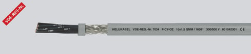 Styrekabel F-CY-OZ 4x0,5 qmm afmål
