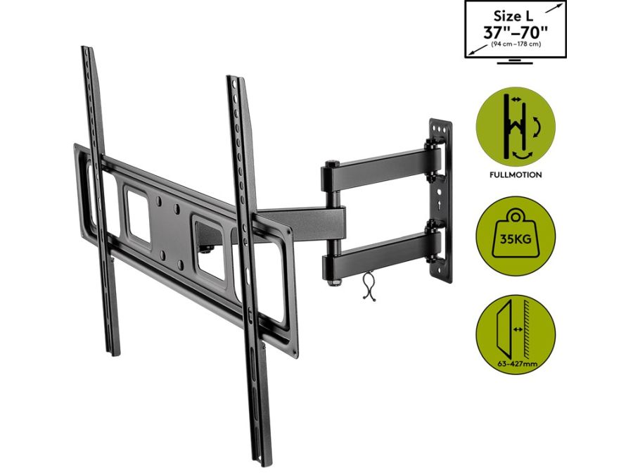 TV vægbeslag - 37-70" Drej-/vipbar, Vægafstand 63-427mm