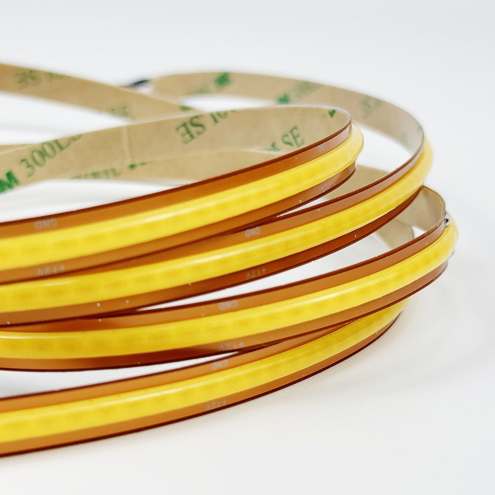 5m FreeCut COB Varm hvid LED strip - 10W/m, 12V, Ingen klippeafstand