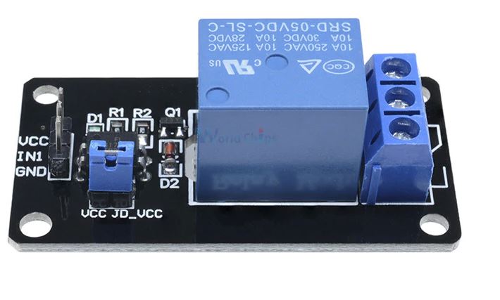 1 kanals 5V relæmodul til Arduino, PIC, ARM, AVR, DSP,...