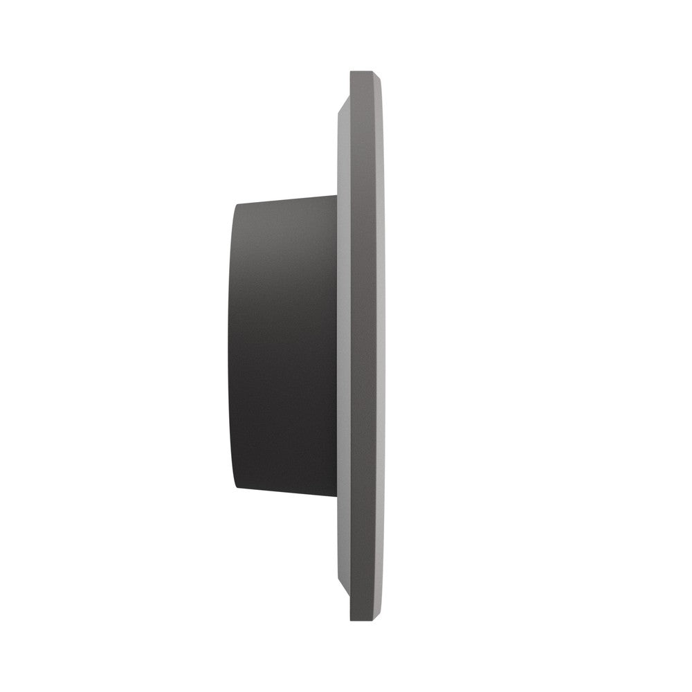 Grå rund facadelampe Piatta 12W med CCT 230V og IP44 beskyttelse, 180x47mm