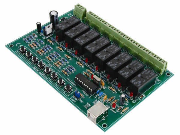 8 kanals USB relæ kort (loddekit)