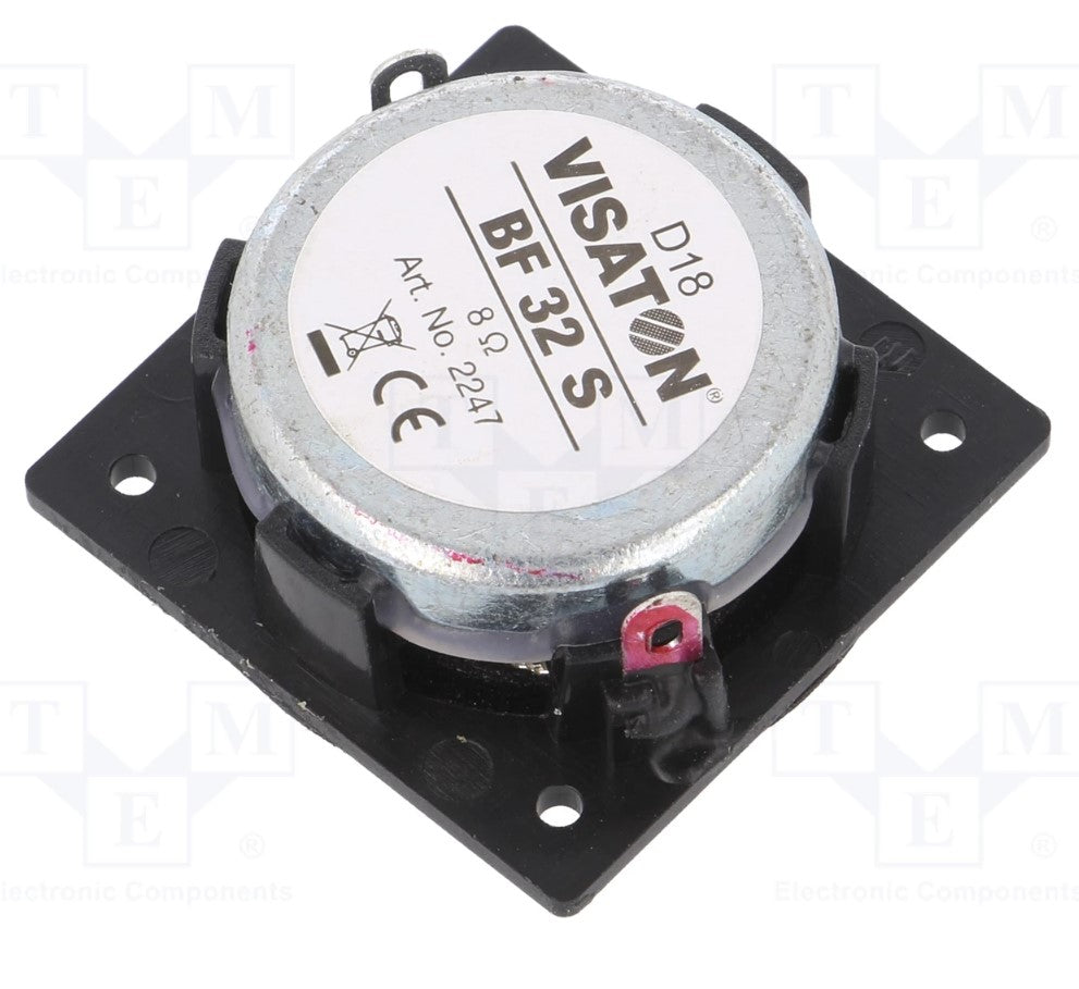 Miniature højttalerelement - 2W, 8ohm, Ø32x11mm