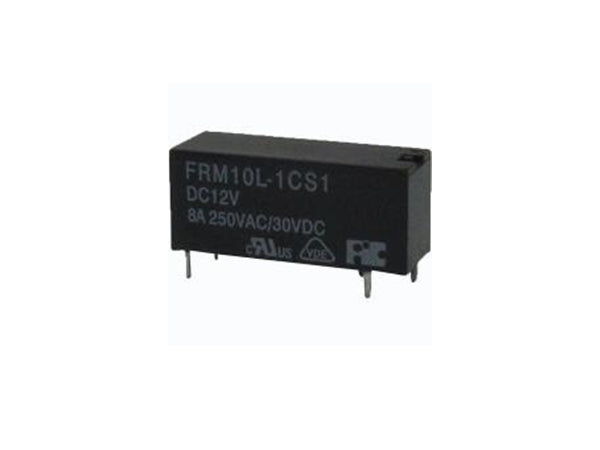 Vertikalt relæ - 12Vdc, 8A, 1 x skifte (3,2mm benafst.)