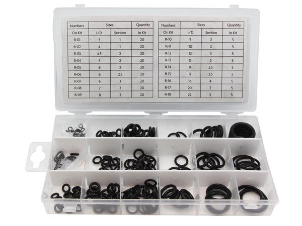 Metrisk nitril O-ring sortiment - 225 dele