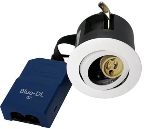 Blue-DL udendørsspot version 2 m. GU10 fatning - Mat hvid