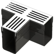 Star Drain 65 x 103 mm PVC-tee med grå aluminiumsrist