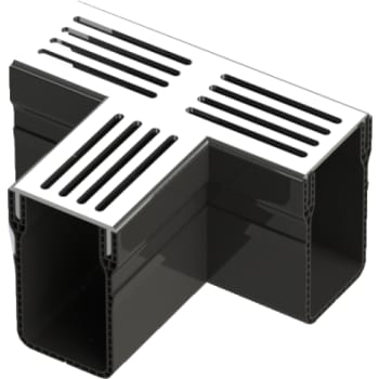 Star Drain 65 x 103 mm PVC-tee med grå aluminiumsrist