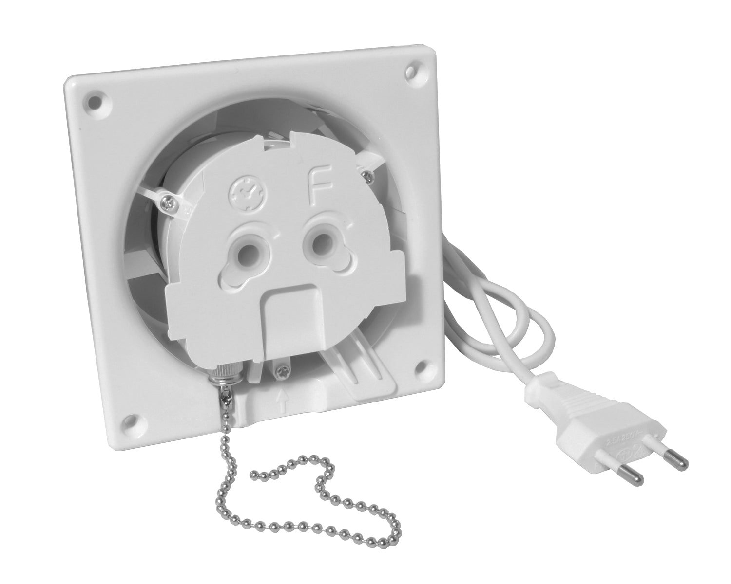 Ventilator - dRim Ø125, Snorkontakt, Kugleleje, 10W, 140m3/h