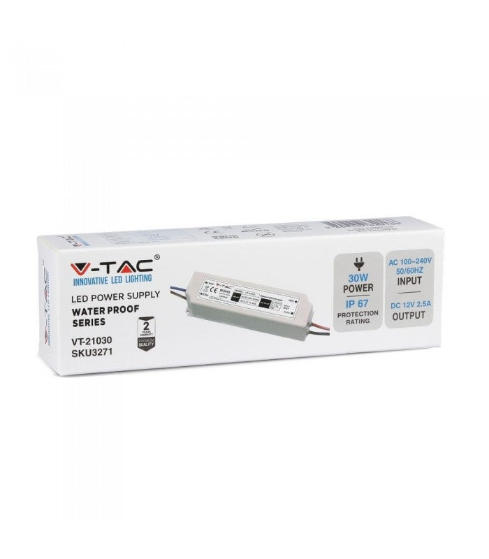 strømforsyning - 12V DC, IP67 vandtæt