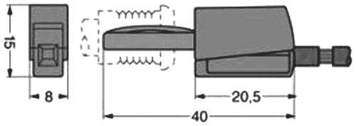 4mm Bananstik m. ledningsklemme - Sort, 20A