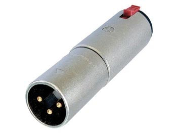 Neutrik - XLR 3pol han til 6,35mm stereo JACK hun m. lås