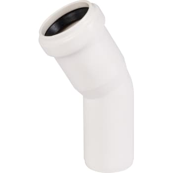 32 mm x 30° Bøjning afløb hvid PP