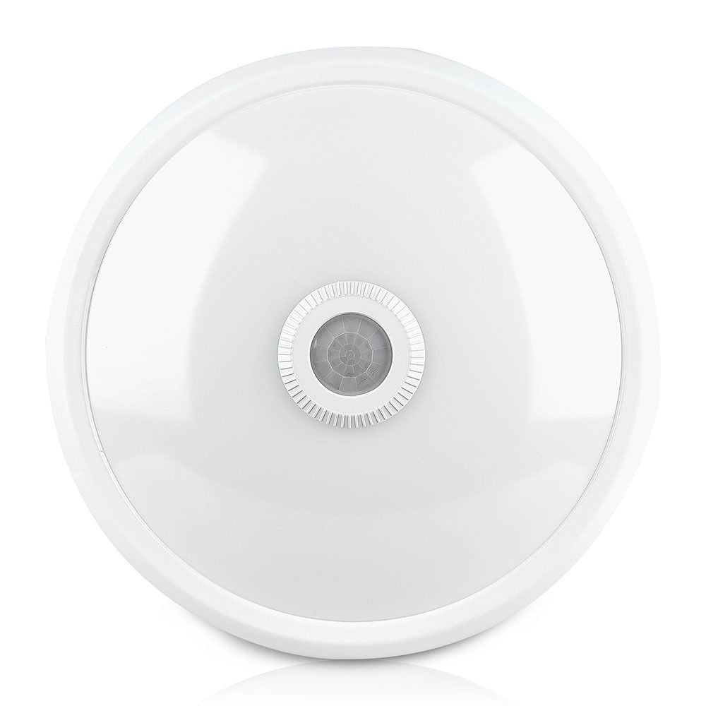 V-Tac 12W LED sensorlampe - Samsung LED chip, PIR sensor, IP20 indendørs, 230V, inkl. lyskilde - Erstatning for 60W - 5 års garanti