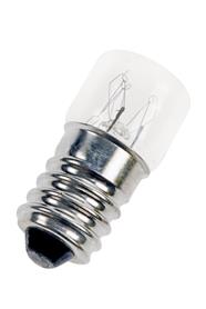 Rørlampe - 240V / 3-5W, E14 sokkel, Klar (Ø16x35mm)
