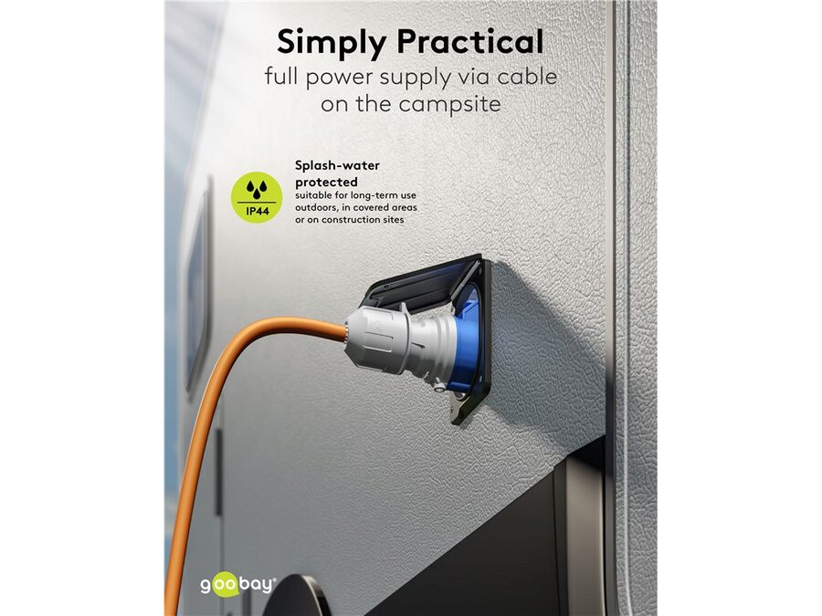 CEE adapterkabel - CEE7/7 han til 3P CEE hun (5m)