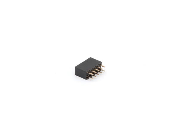 Dual Pin header 2,54mm - Han/hun, (2x5) 10pins (H8,42mm)