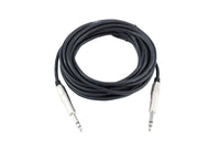 Prof. audiokabel - 2 x 6,35mm stereo JACK han, Sort (6m)