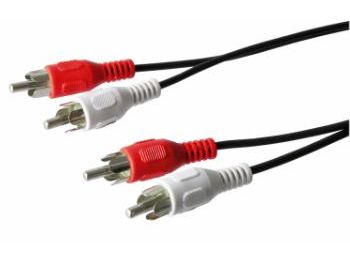 Phonokabel - 2 x RCA han til 2 x RCA han (2,5m)