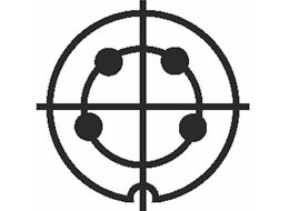 DIN stik - 4pol han multistik 216° Plasthus Sort