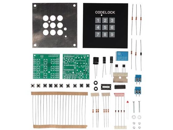 Kodelås m. 5A / 230V relæudgang (loddekit)