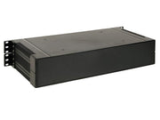 19" ABS plastkabinet - 2U til rackmont., Sort