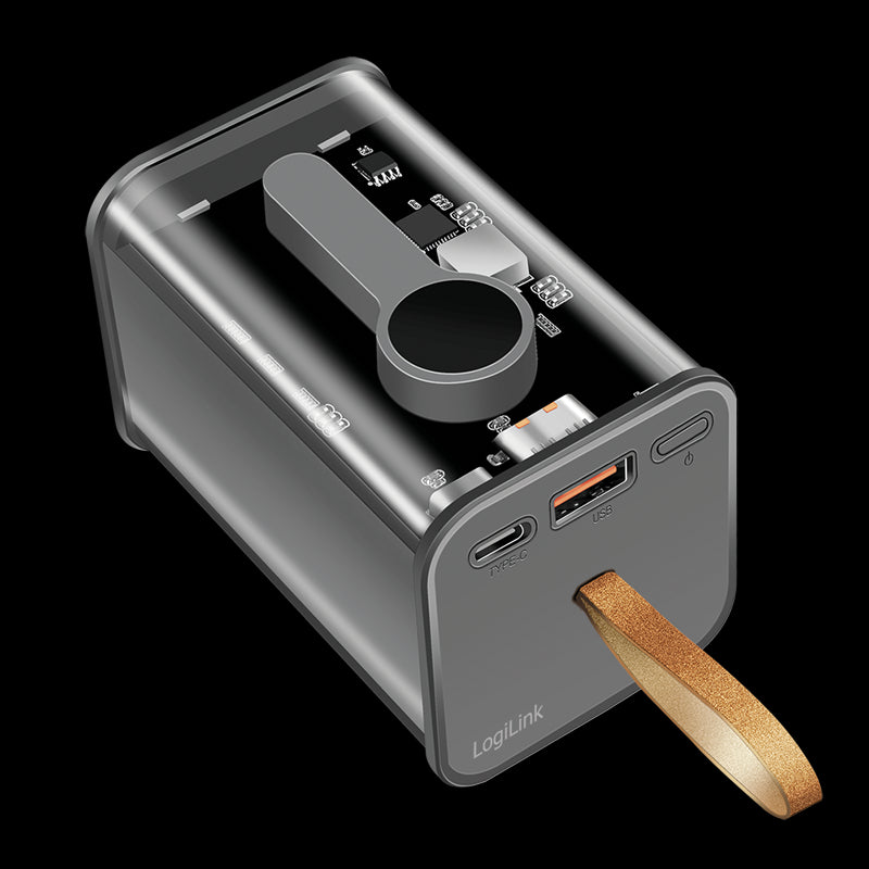 Mobile Power Bank, 20.000mAh, PD 20W, transparent