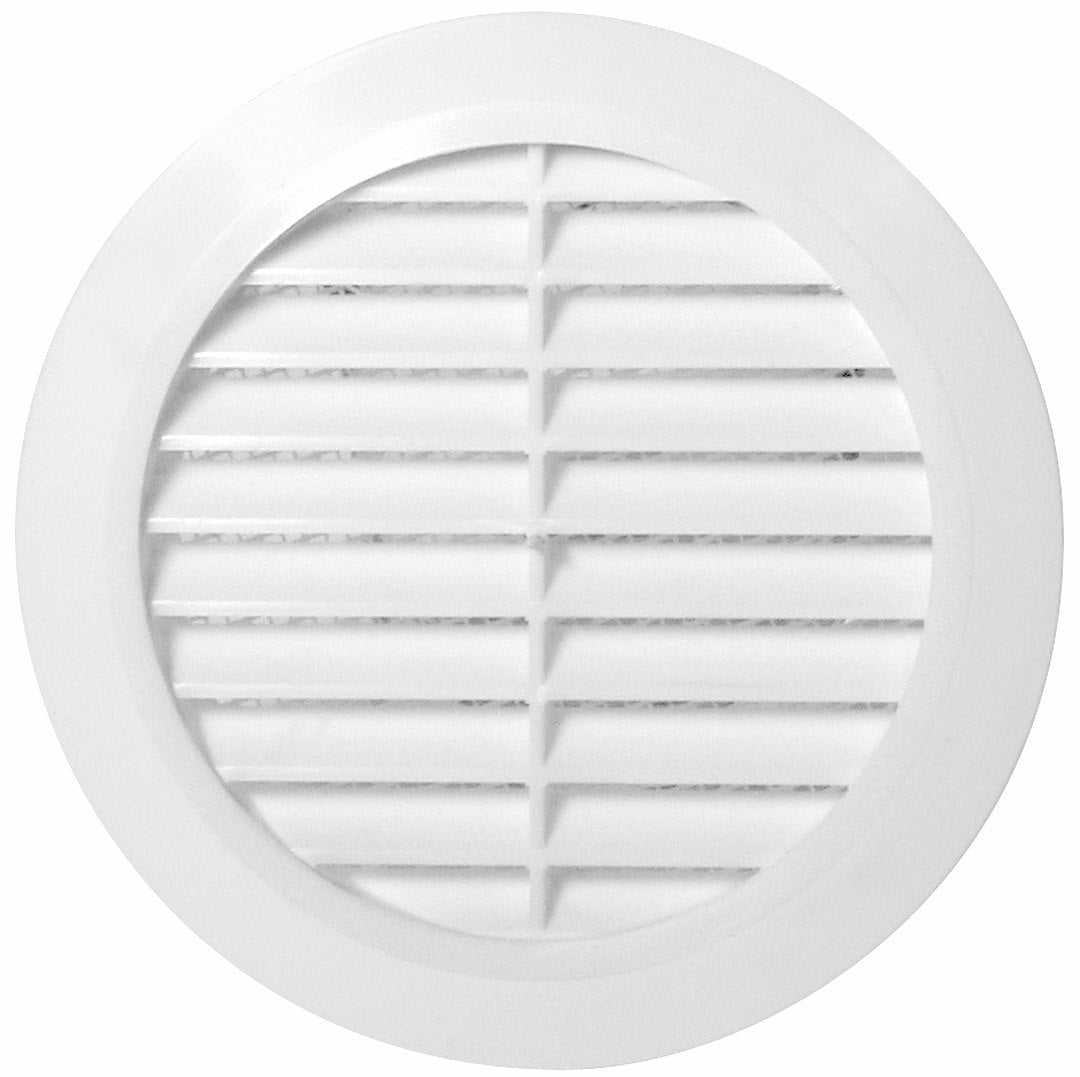 VENTILGITTER RUND 100MM HVID