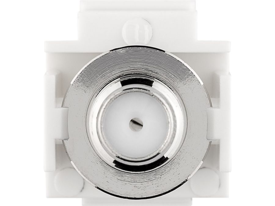 Keystone COAX han til F hun - Flush mount, Hvid
