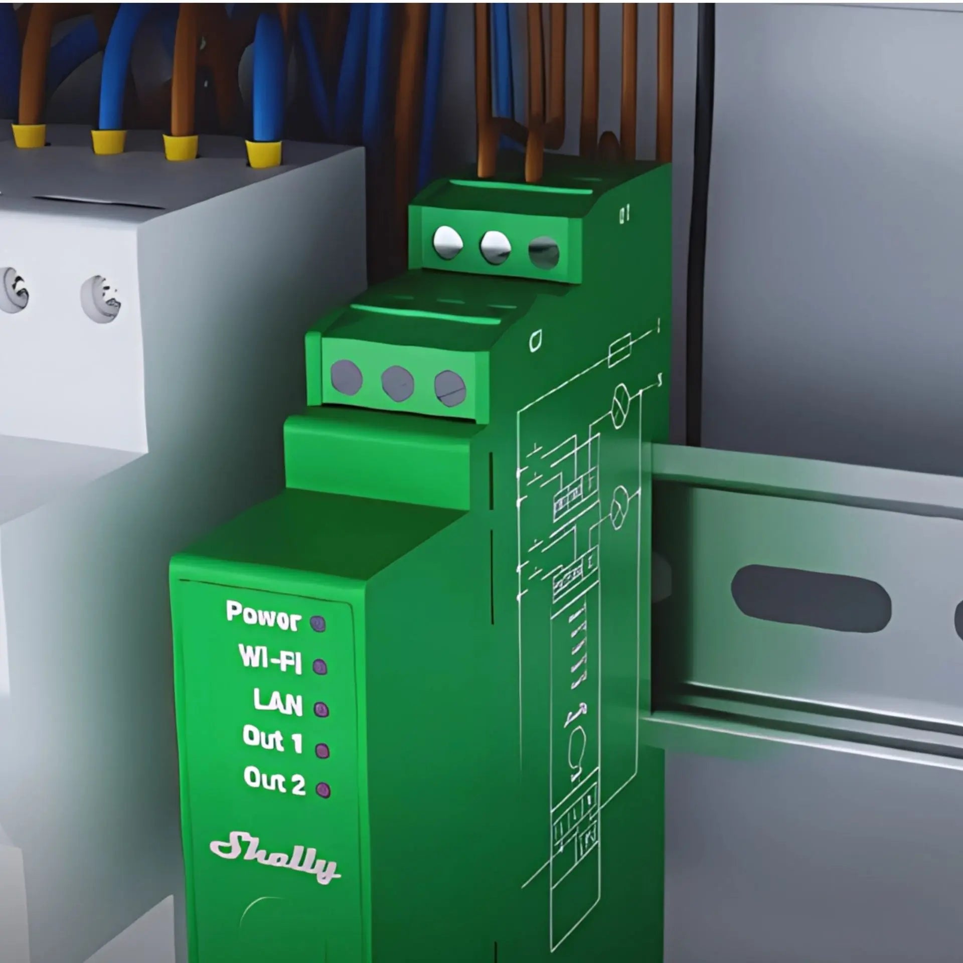 Shelly Pro Dimmer 2PM - WiFi tavlelysdæmper 2x200W