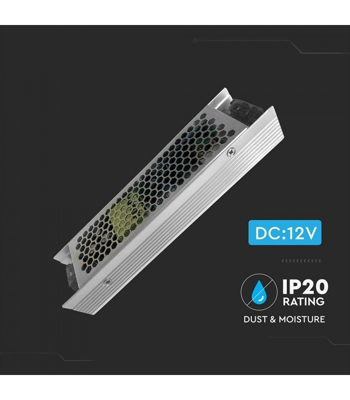 120W strømforsyning - 12V DC, 10A, IP20 indendørs