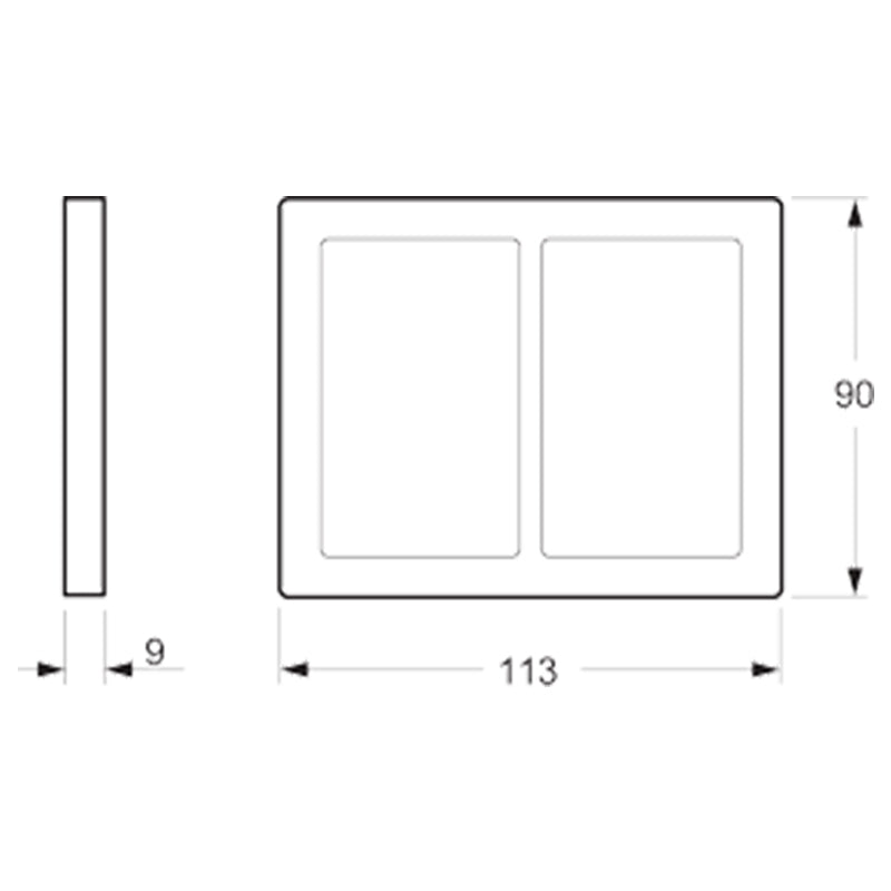 LK Fuga ramme BASE 63 2x1½m - koksgrå