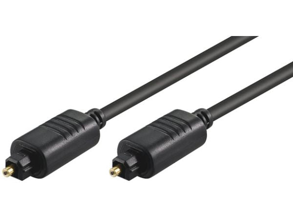 Optisk kabel - 2 x TOSLINK han, Ø5mm (1,5m)