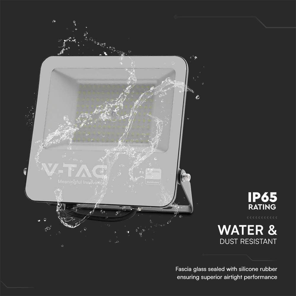 V-Tac 200W LED projektør, Samsung LED chip, 22960lm, IP65, udendørs brug