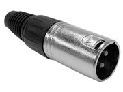 XLR stik - 3P han, nikkel