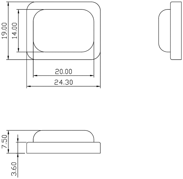 Klar hætte til vippekontakt - Til SCI R13-66-serie