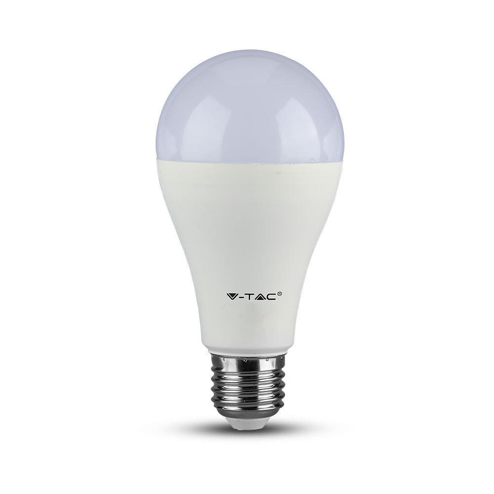 A60 LED 8,5W E27 - 4000K, 3 stk./pakke, plastikpære - Pakke med 3 energibesparende LED-pærer med 8,5W og E27 fatning, 4000K farvetemperatur og høj farvegengivelsesindeks på RA80.
