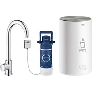 Grohe Red Mono køkkenarmatur m/ C-tud & 3 liters kedel, krom