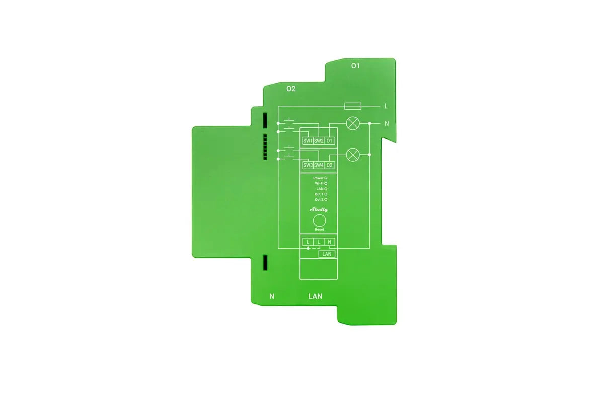 Shelly Pro Dimmer 2PM - WiFi tavlelysdæmper 2x200W