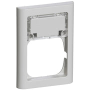 LK Fuga ramme Softline 63 1½m m. tekstfelt - lysegrå