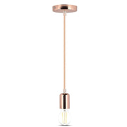 V-Tac lampefatning - Rose guld, E27 (Maks. 60W)