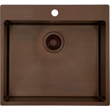 Lavabo Kubus 540 Soft køkkenvask med hanehul, bruneret messing